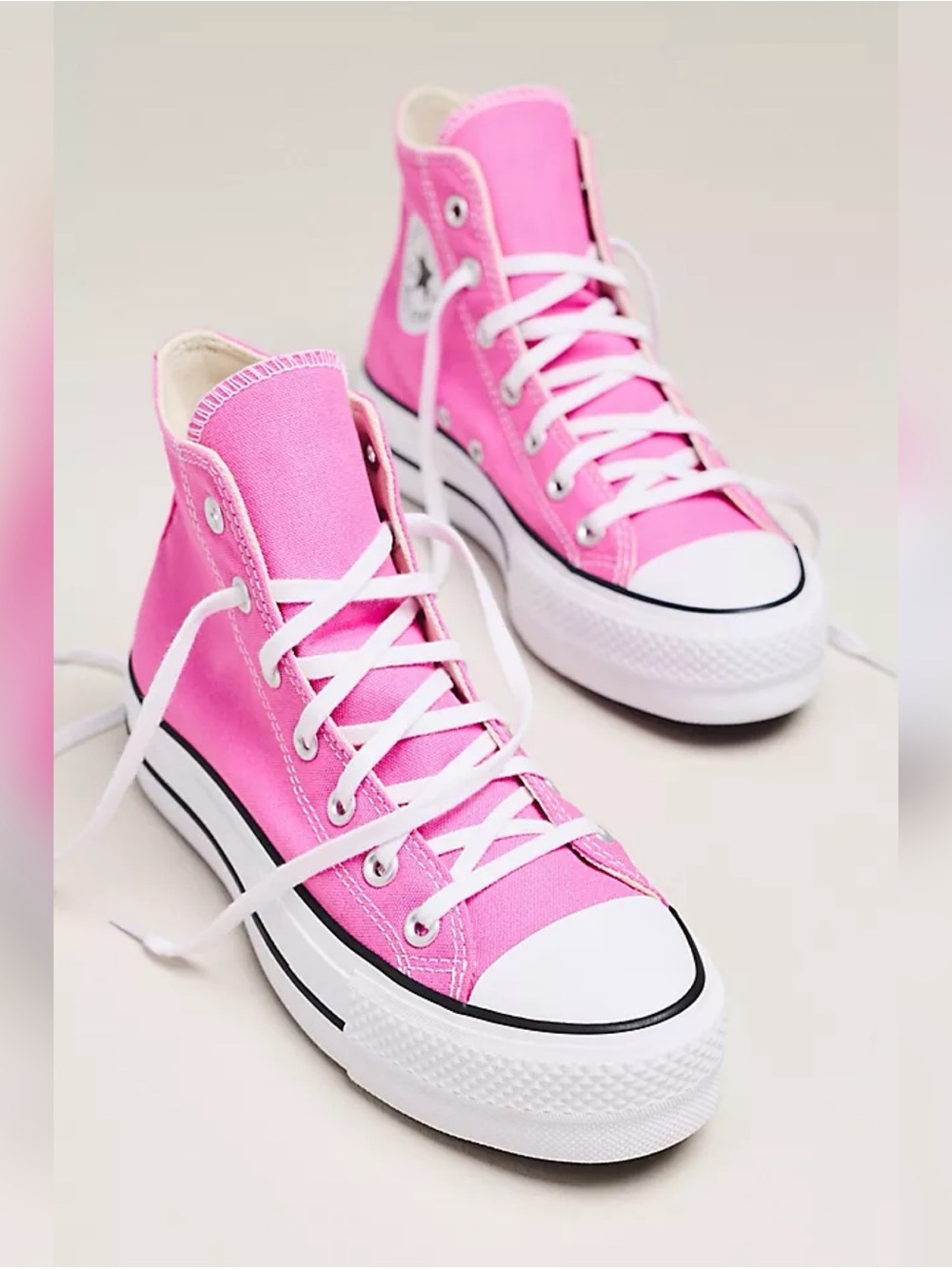 Converse Chuck Taylor All Star Lift Platform High Top Pink Sneakers